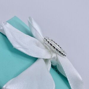 Tiffany & Co. Ziegfeld Beaded Bead Ball Ring in Silver, sz 8